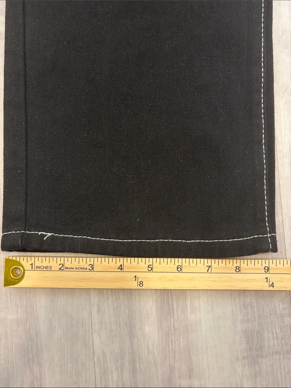 JNCO Black Boot Cut Jeans with White Contrast Stitching and Red Tab size small - Picture 6 of 9